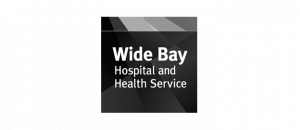 Wide Bay Hospital and Health Service greyscale logo